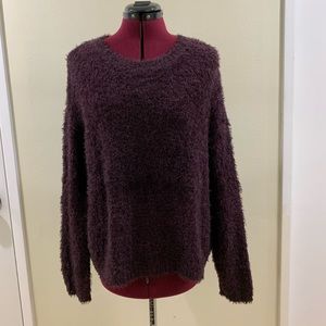 Elizabeth & James Plum Fuzzy Sweater